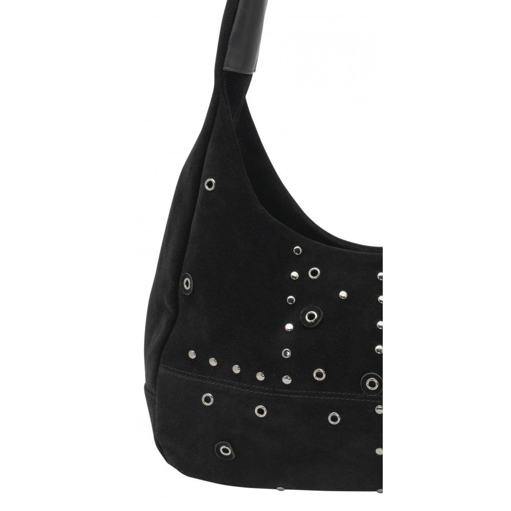 Lotus Francina Black Suede Handbag