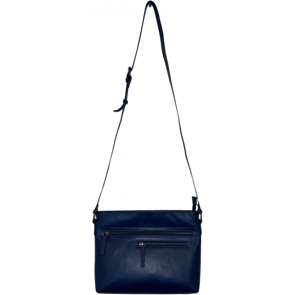 Lotus Navy Leather Handbag