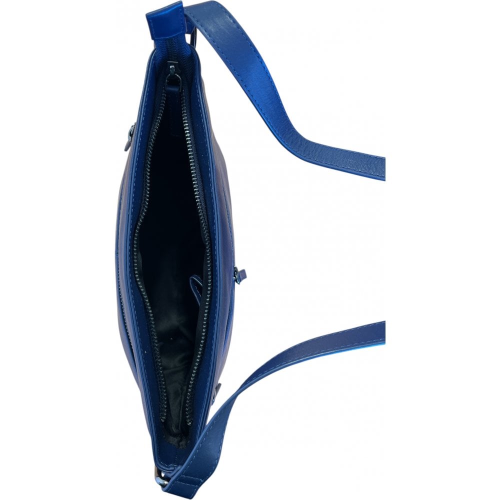 Lotus Navy Leather Handbag