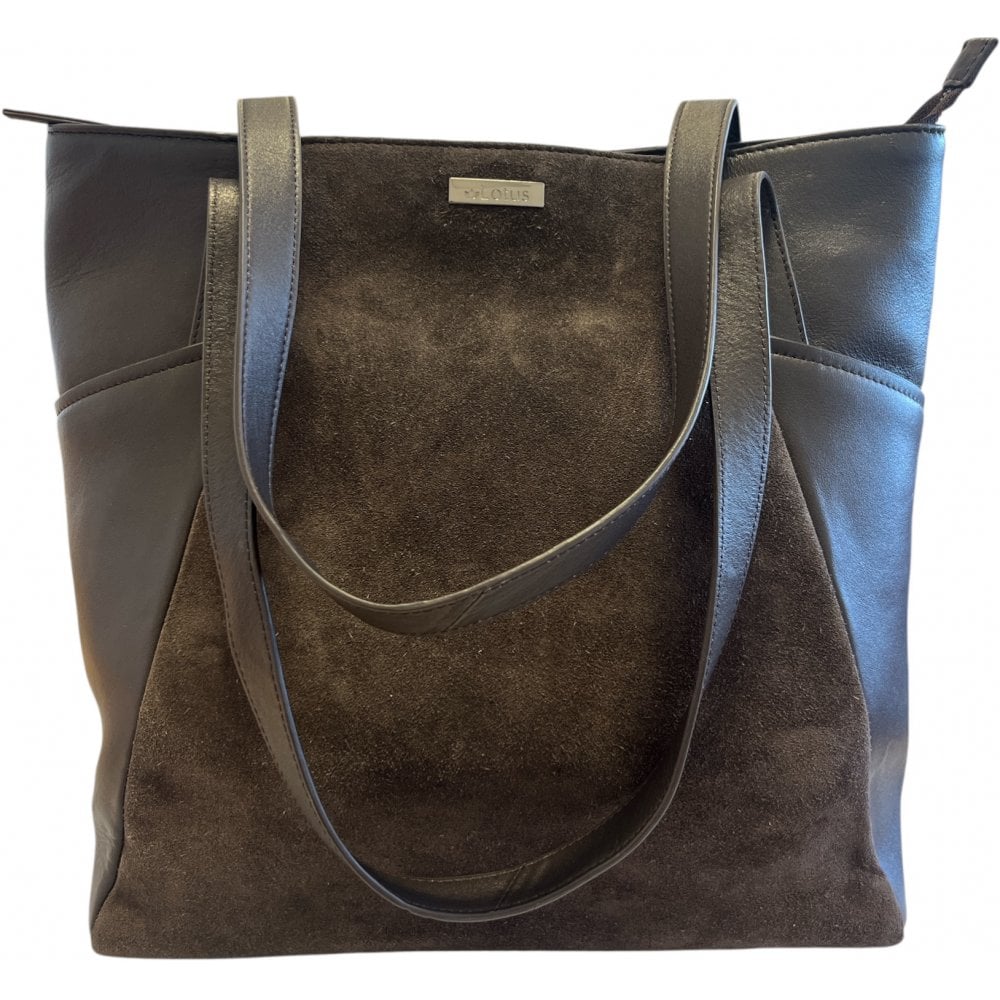Lotus Amelie Green and Leather Suede Handbag