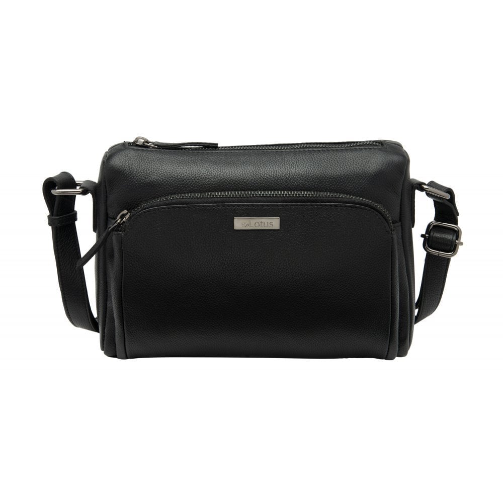 Lotus Ida Black Leather Handbag