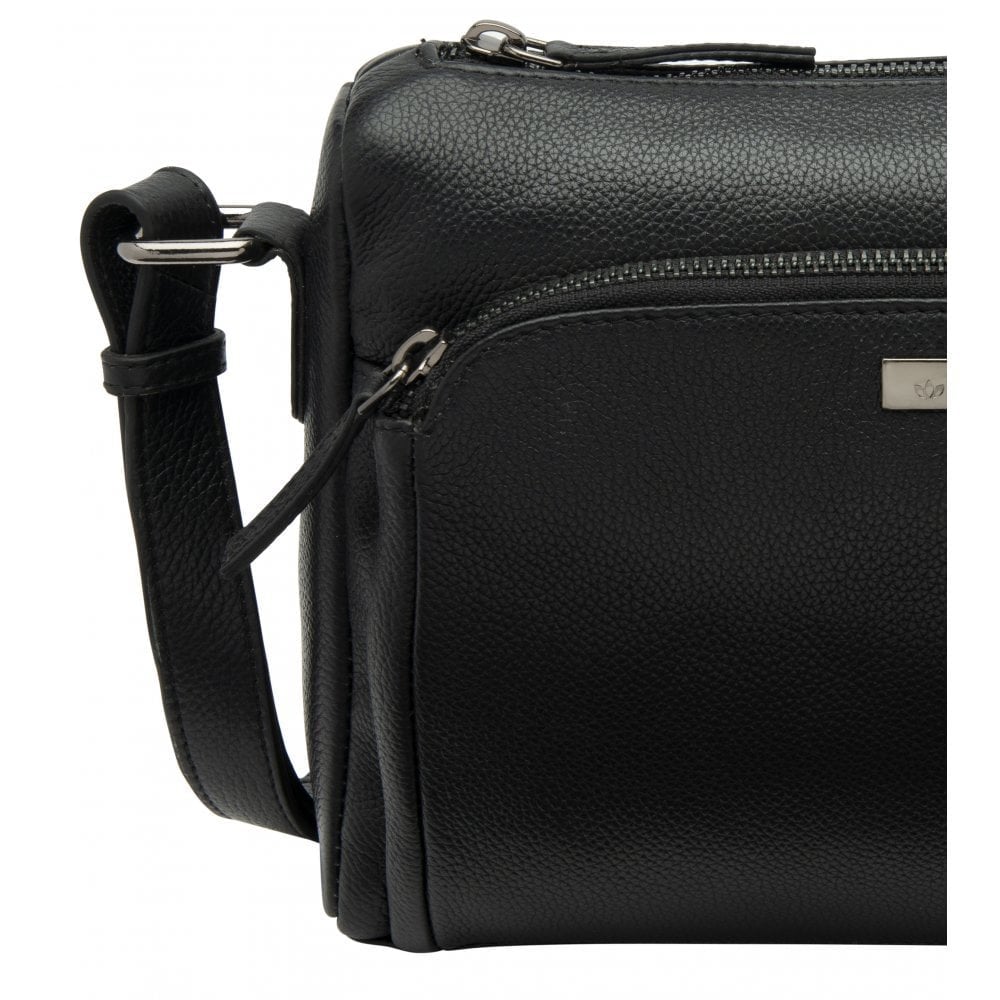 Lotus Ida Black Leather Handbag