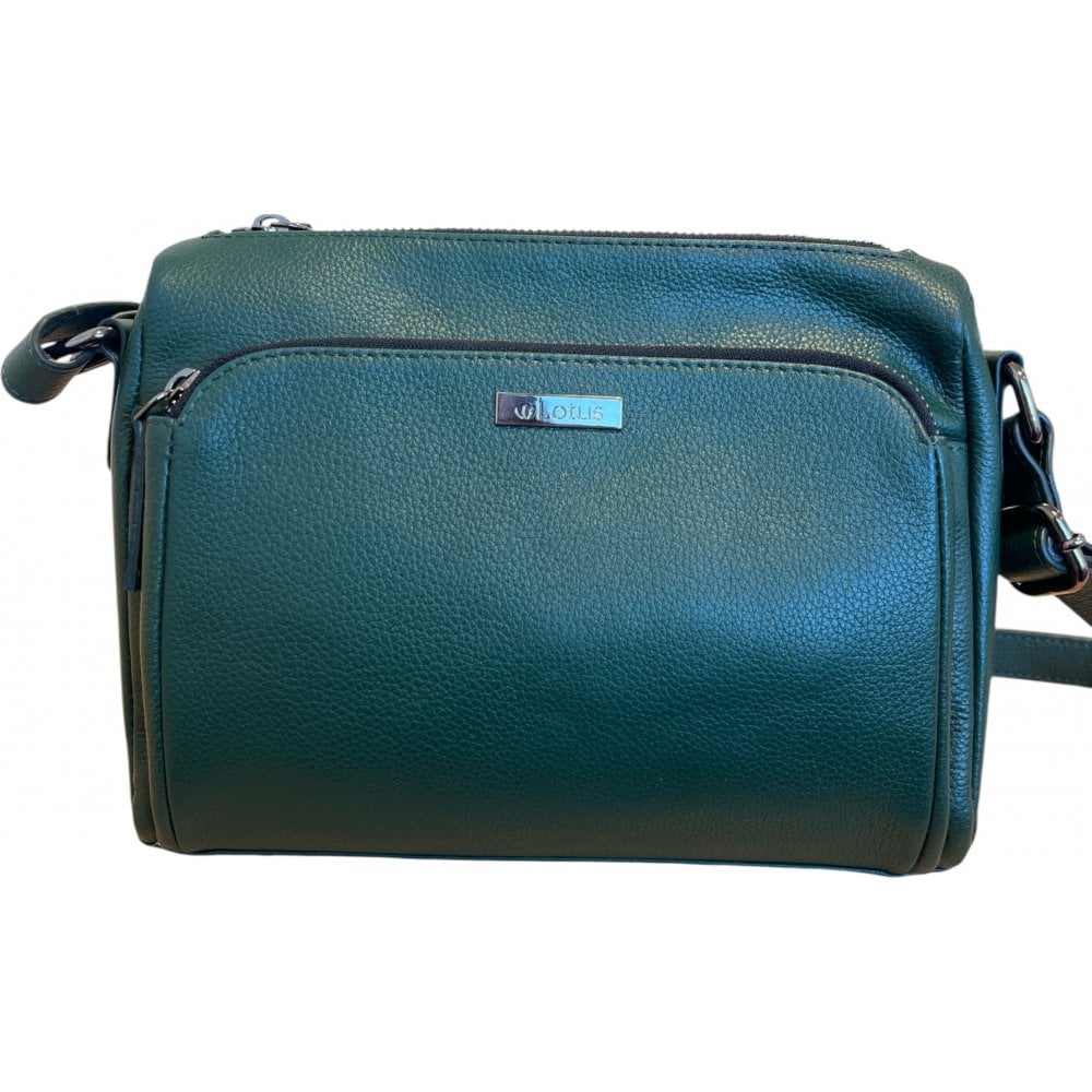Lotus Ida Green Leather Handbag