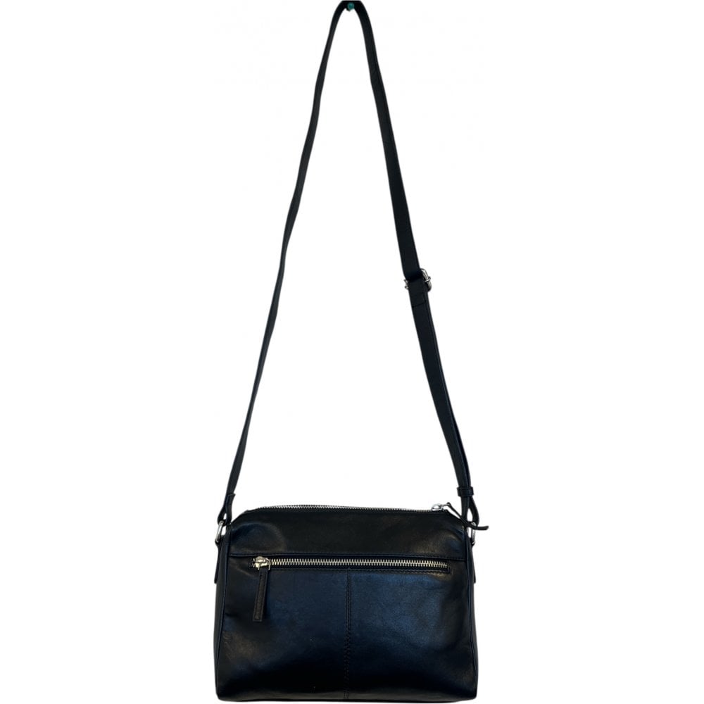 Lotus Ida Black and Green Leather Handbag