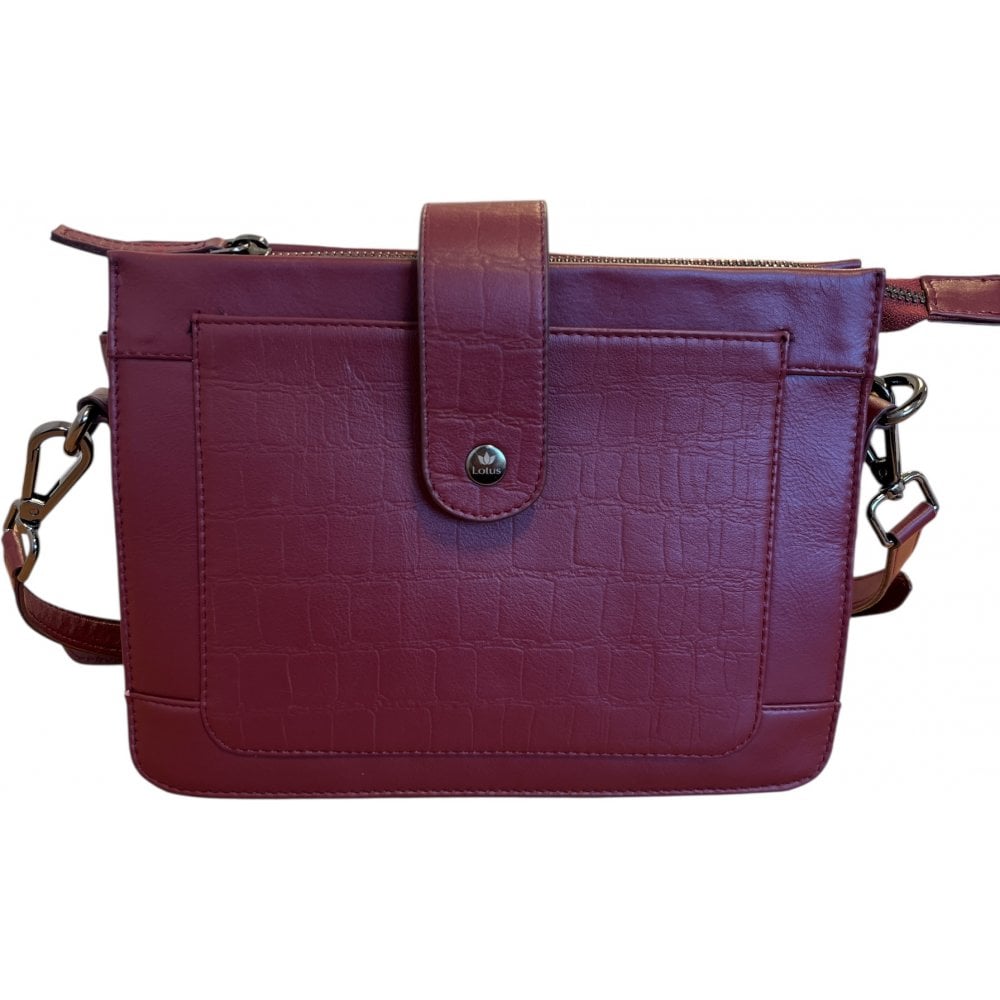 Lotus Burgundy Leather Handbag