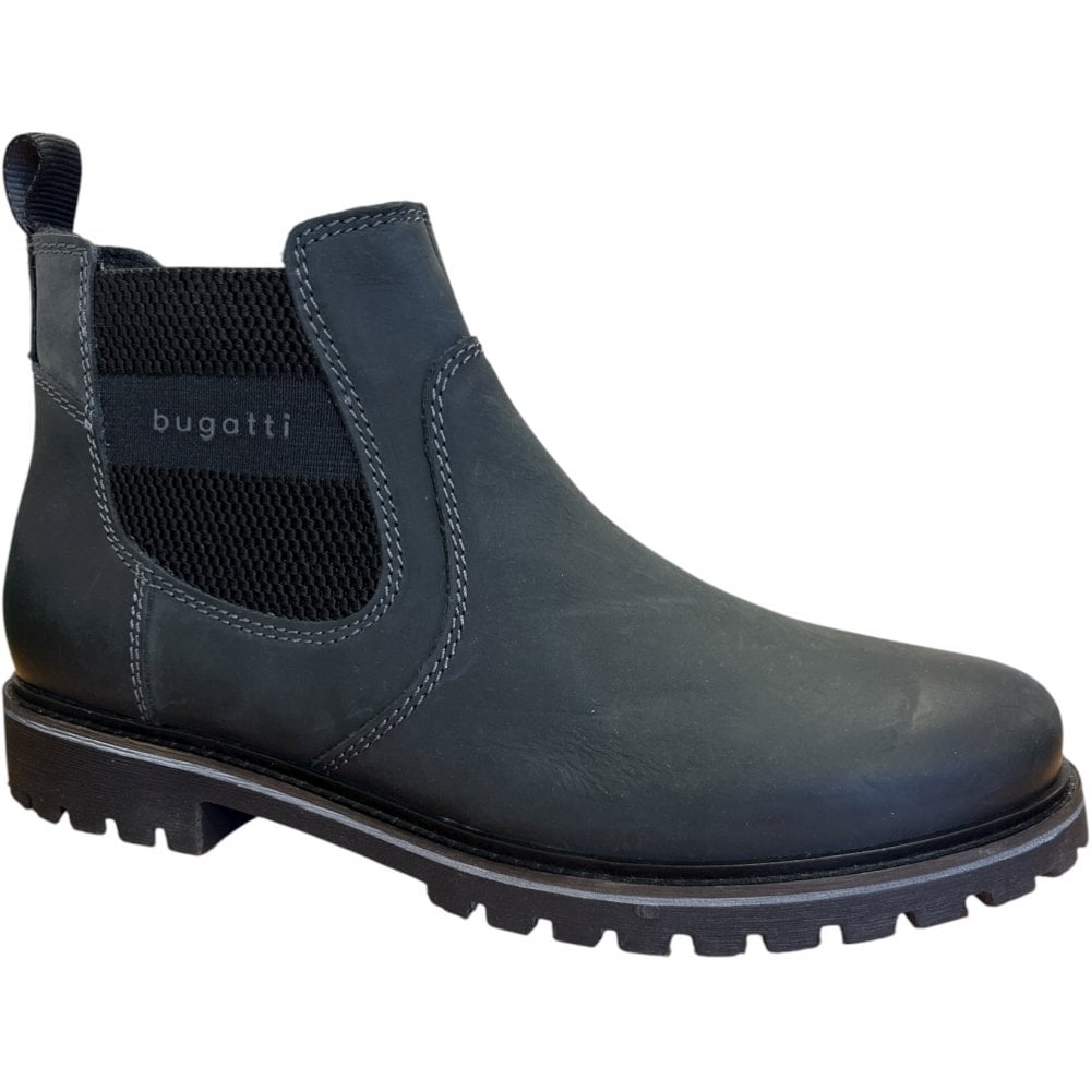 Bugatti Panther Comfort Men's Dark Grey Leather Chelsea Boots