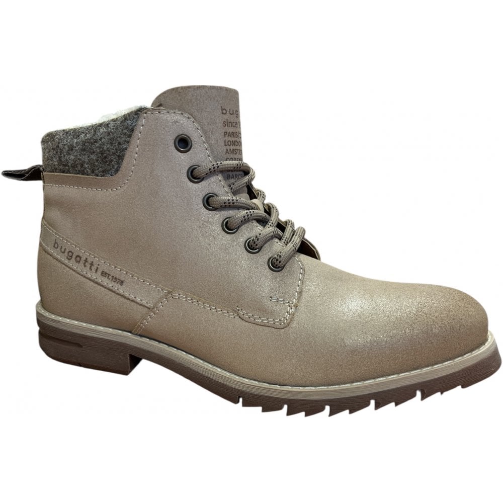 Bugatti Lee Beige Nubuck Leather Men's Boots