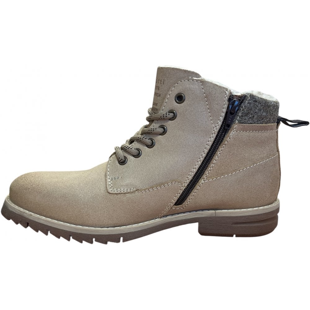 Bugatti Lee Beige Nubuck Leather Men's Boots