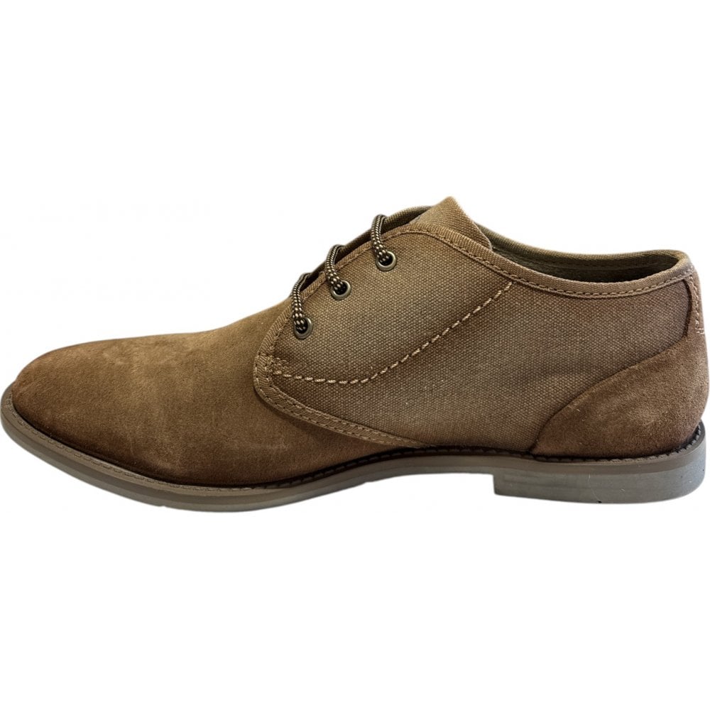 Bugatti Fedele Taupe Suede Lace-Up Shoes