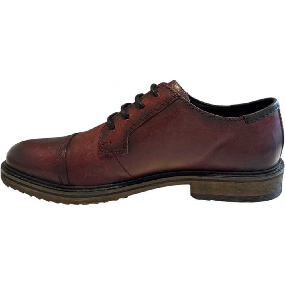 Bugatti Baldor Dark Red Leather Men's Lace-Up Shoes