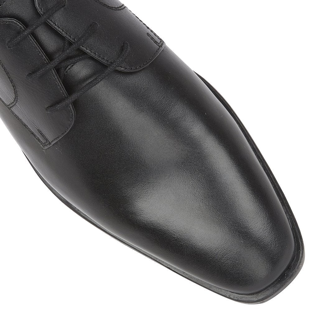 Lotus Ross Black Leather Lace-Up Derby Shoes