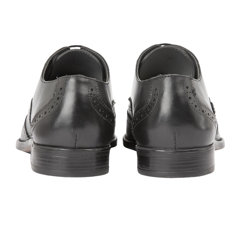Lotus Bishop Black Leather Brogues