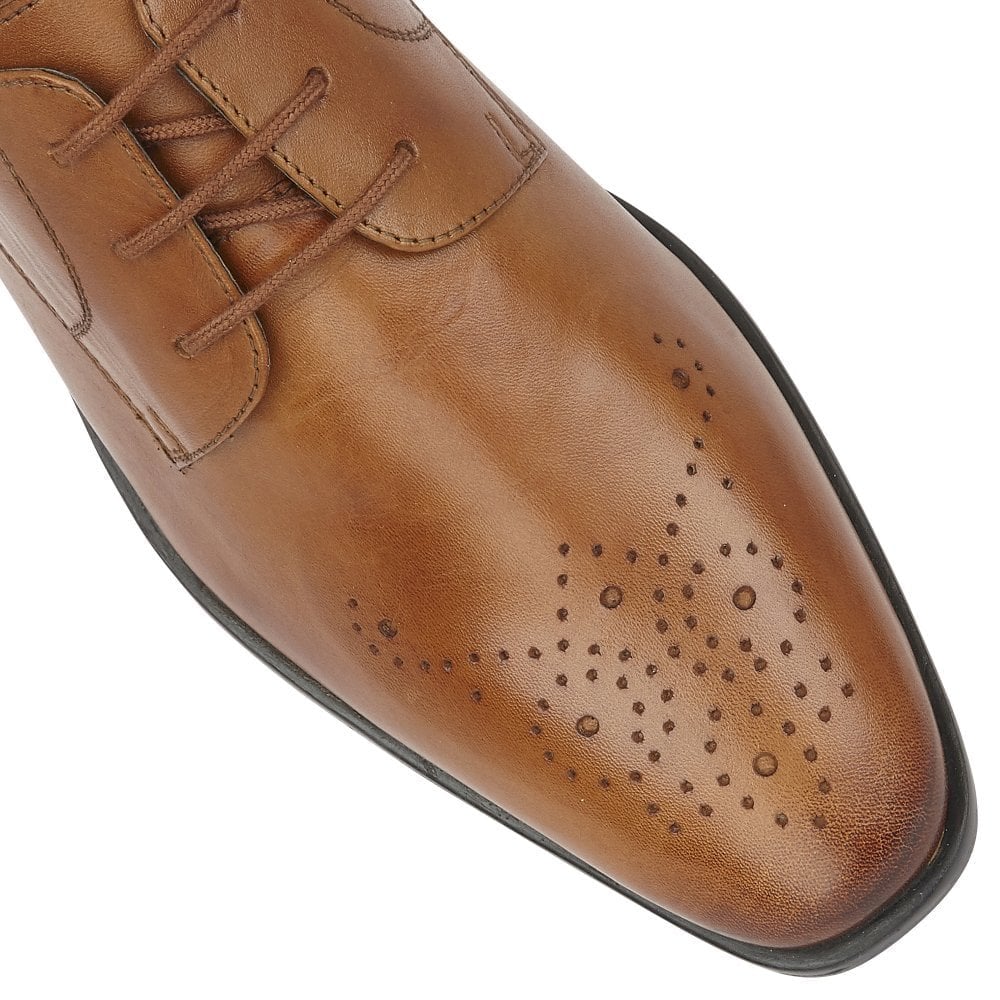 Lotus Ivan Tan Leather Lace-Up Derby Shoes