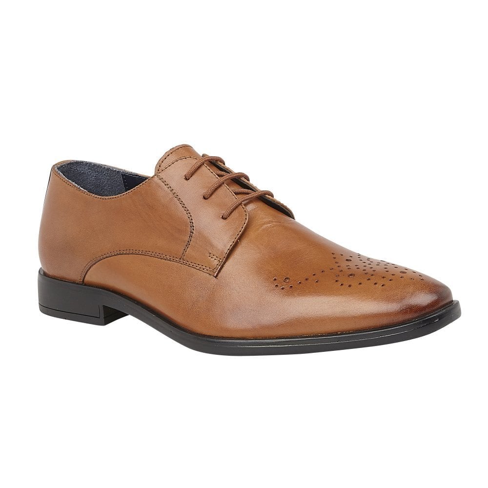 Lotus Ivan Tan Leather Lace-Up Derby Shoes