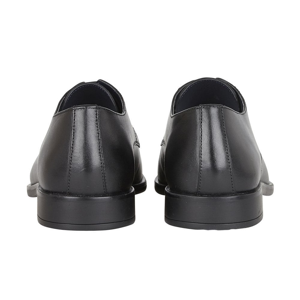 Lotus Ivan Black Leather Lace-Up Derby Shoes