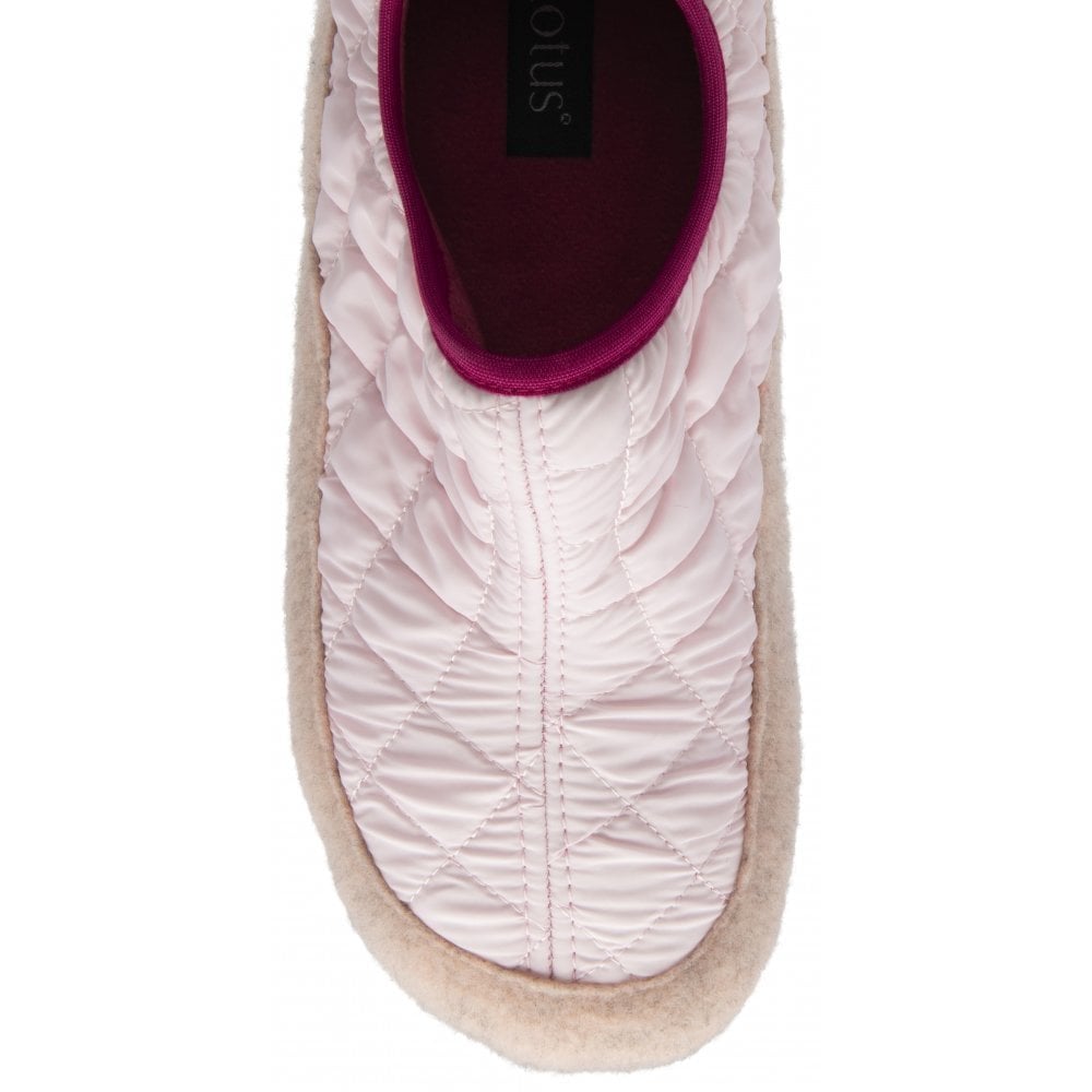 Lotus Alondra Pink Quilted Slippers