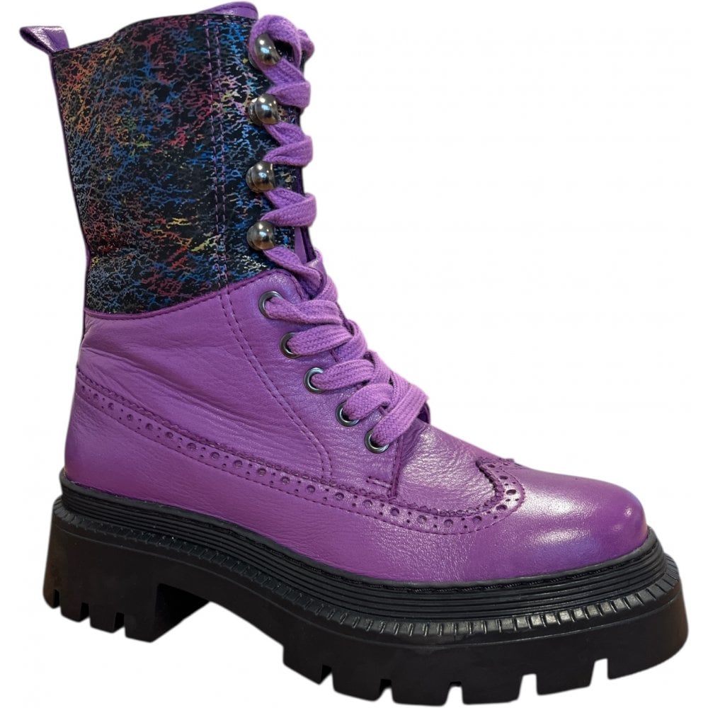 Adesso Bronte Moonlit Violet Brogue Boots
