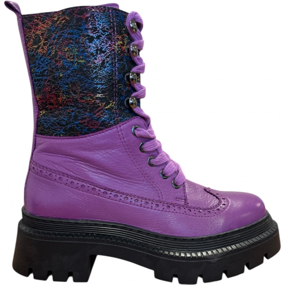 Adesso Bronte Moonlit Violet Brogue Boots