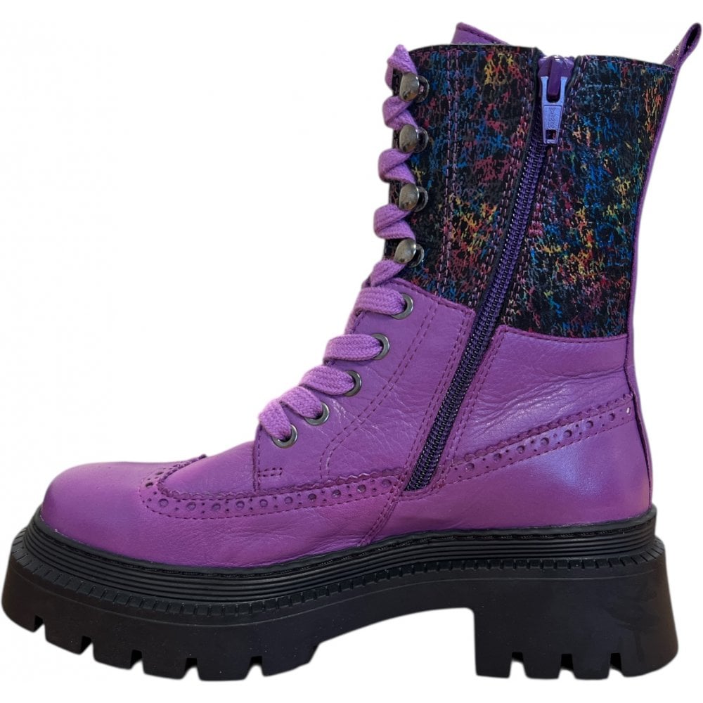 Adesso Bronte Moonlit Violet Brogue Boots