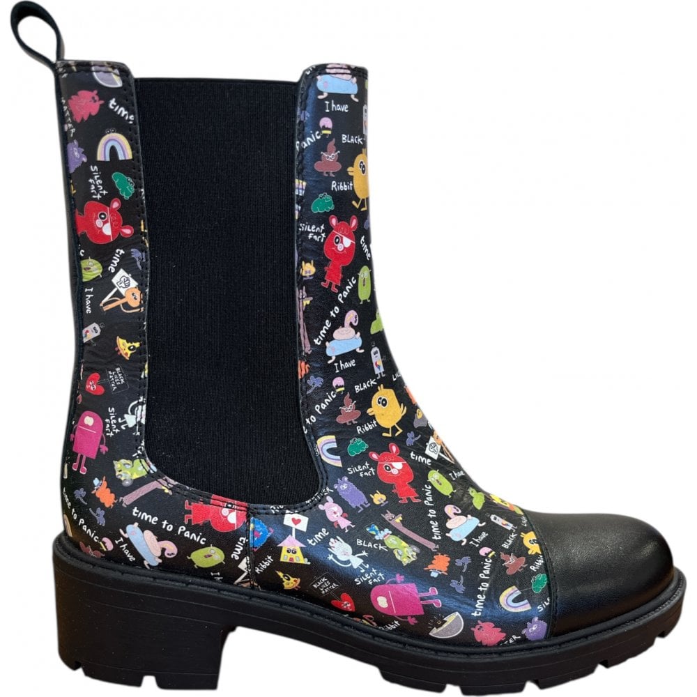 Adesso Norah Black Monster Ankle Boots