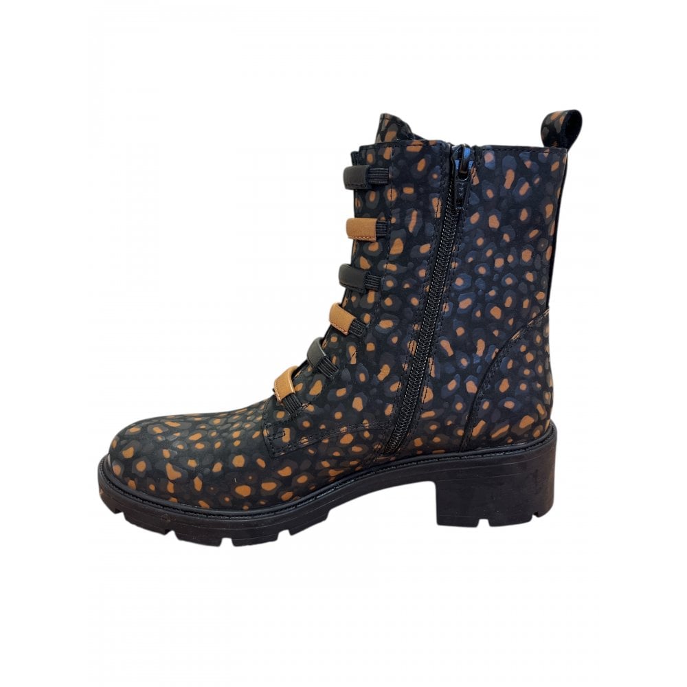 Adesso Amelia Treacle Toffee Black Leather Ankle Boots