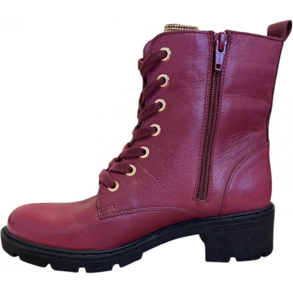 Adesso Liza Berry Leather Ankle Boots