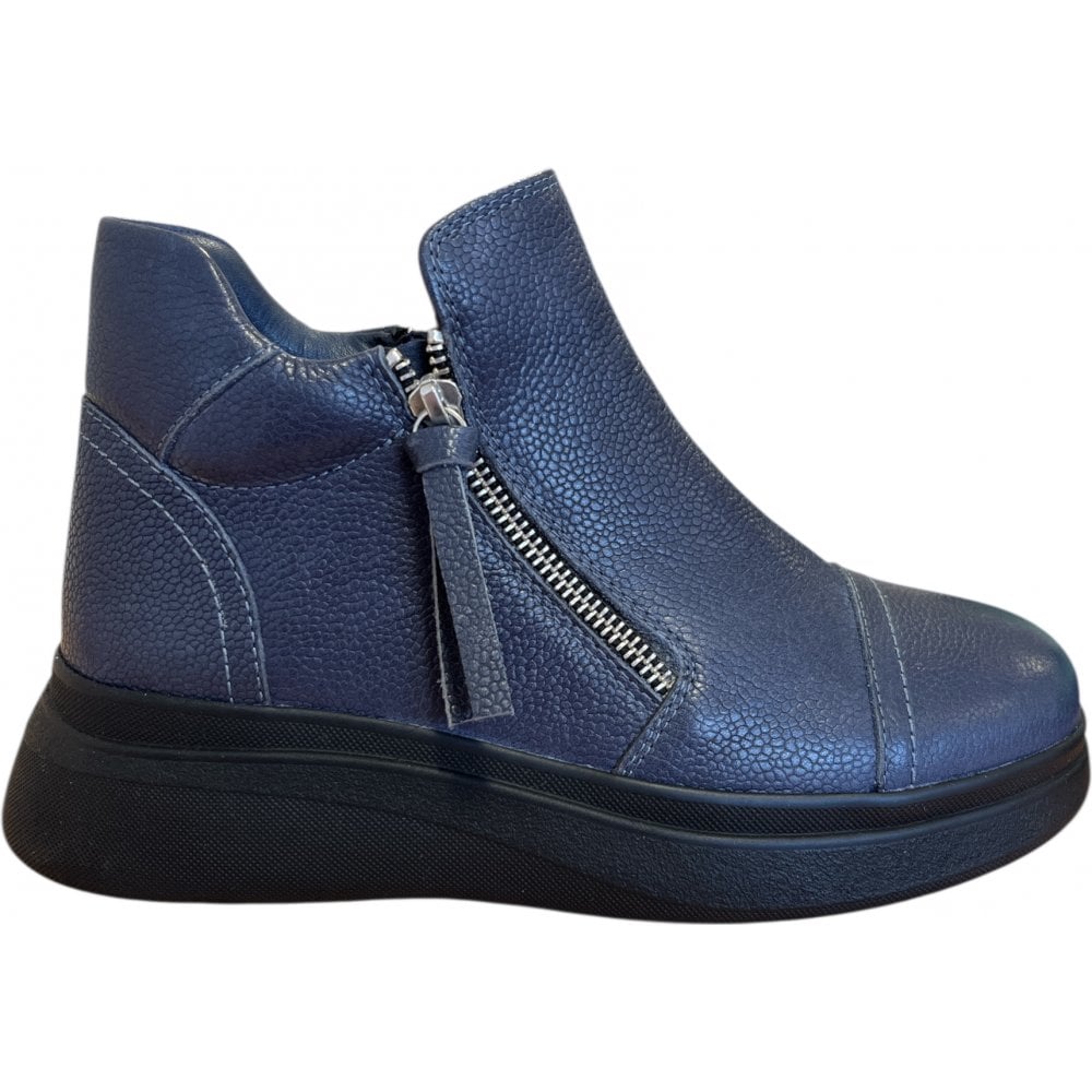 Adesso Topaz Deep Ocean Leather Ankle Boots