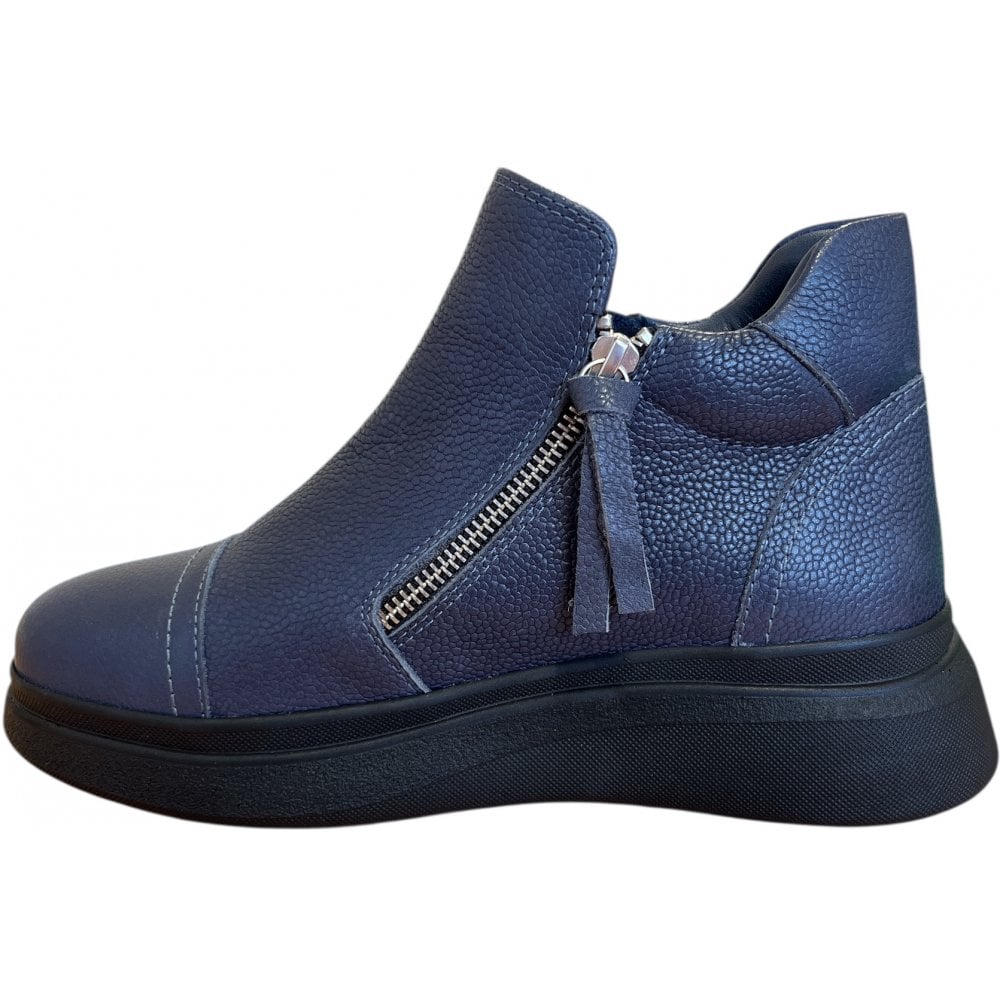 Adesso Topaz Deep Ocean Leather Ankle Boots