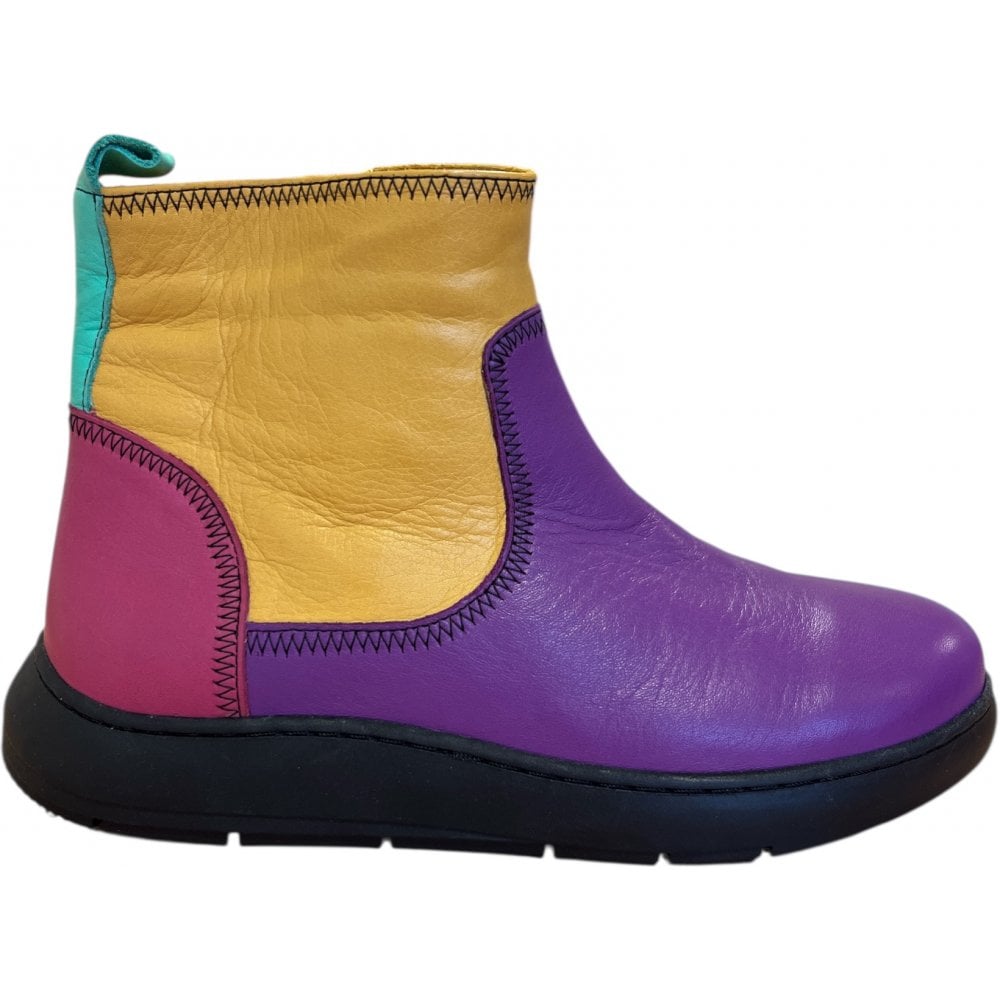Adesso Thalia Rubicon Multicoloured Leather Ankle Boots