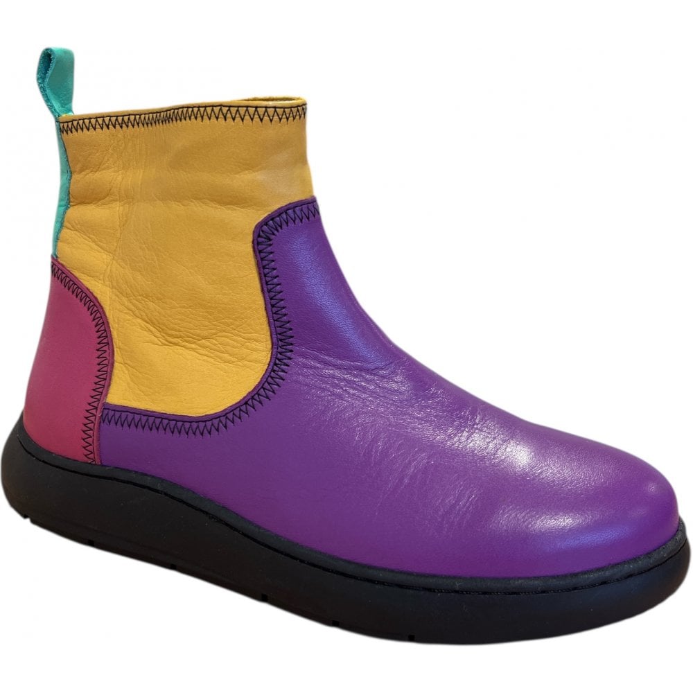 Adesso Thalia Rubicon Multicoloured Leather Ankle Boots