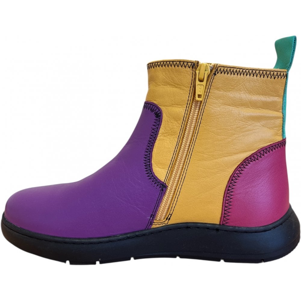 Adesso Thalia Rubicon Multicoloured Leather Ankle Boots