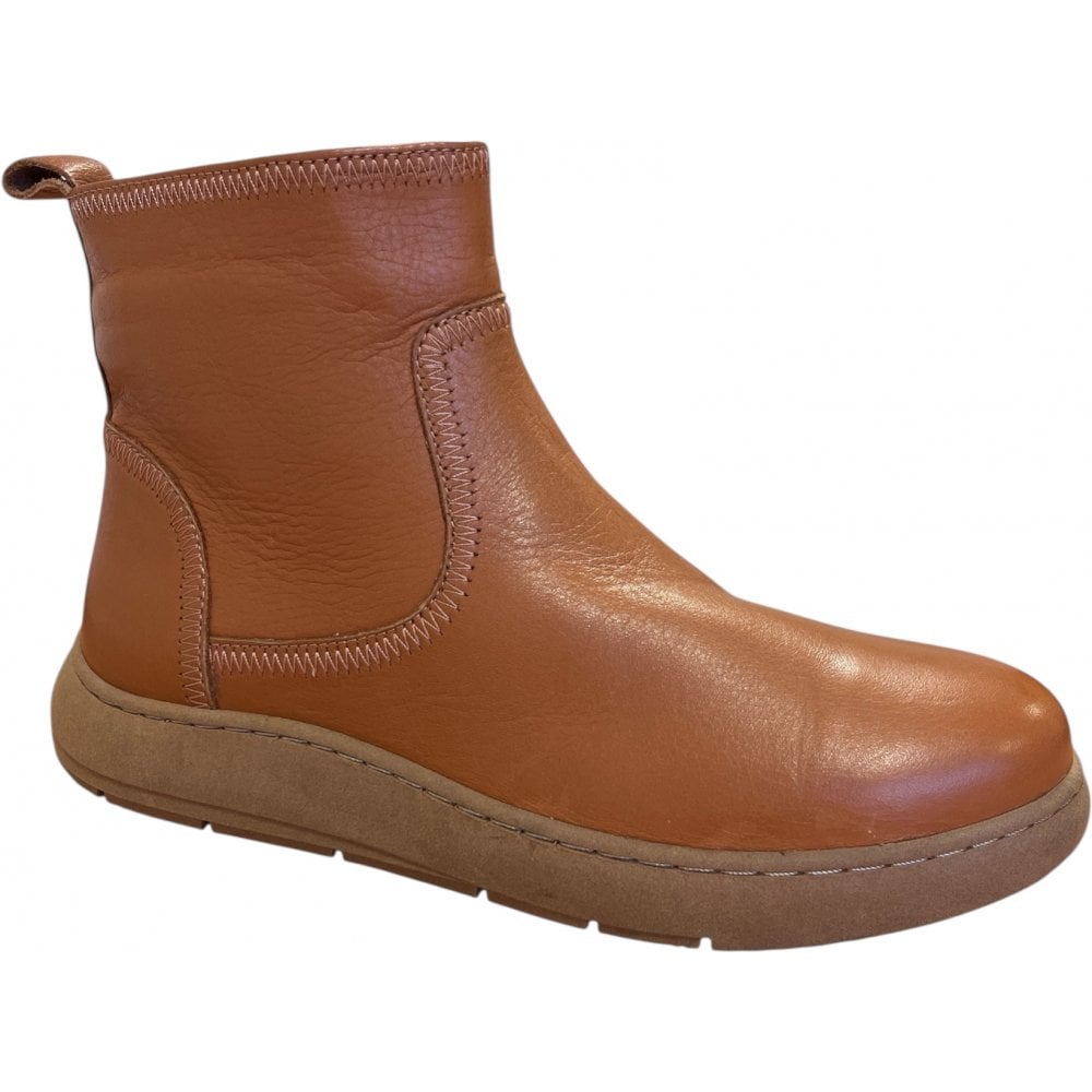 Adesso Thalia Tan Leather Ankle Boots