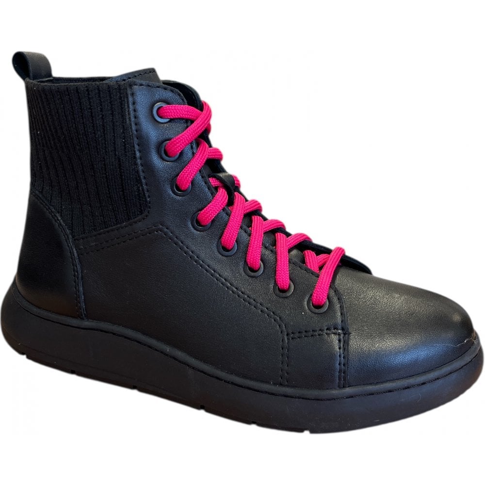 Adesso Halona Black Leather Ankle Boots