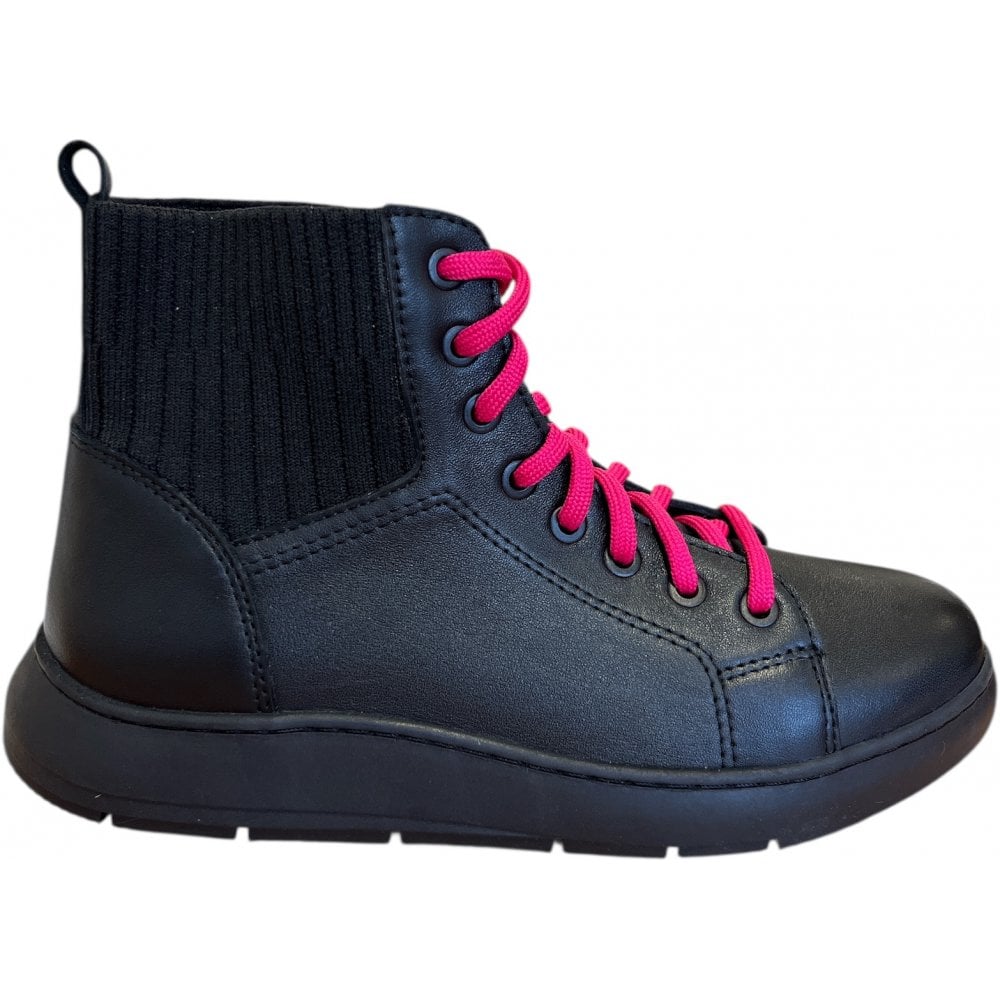 Adesso Halona Black Leather Ankle Boots