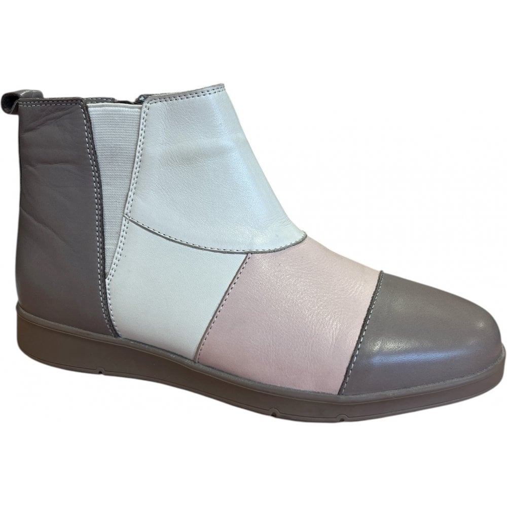 Adesso Henna Beige Multi Leather Ankle Boots