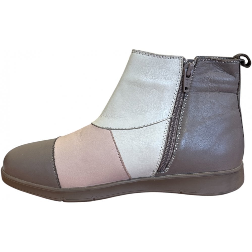 Adesso Henna Beige Multi Leather Ankle Boots