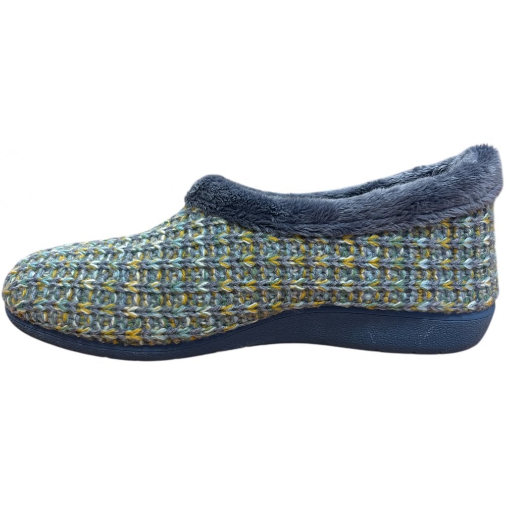 Lotus Cecile Blue Slippers