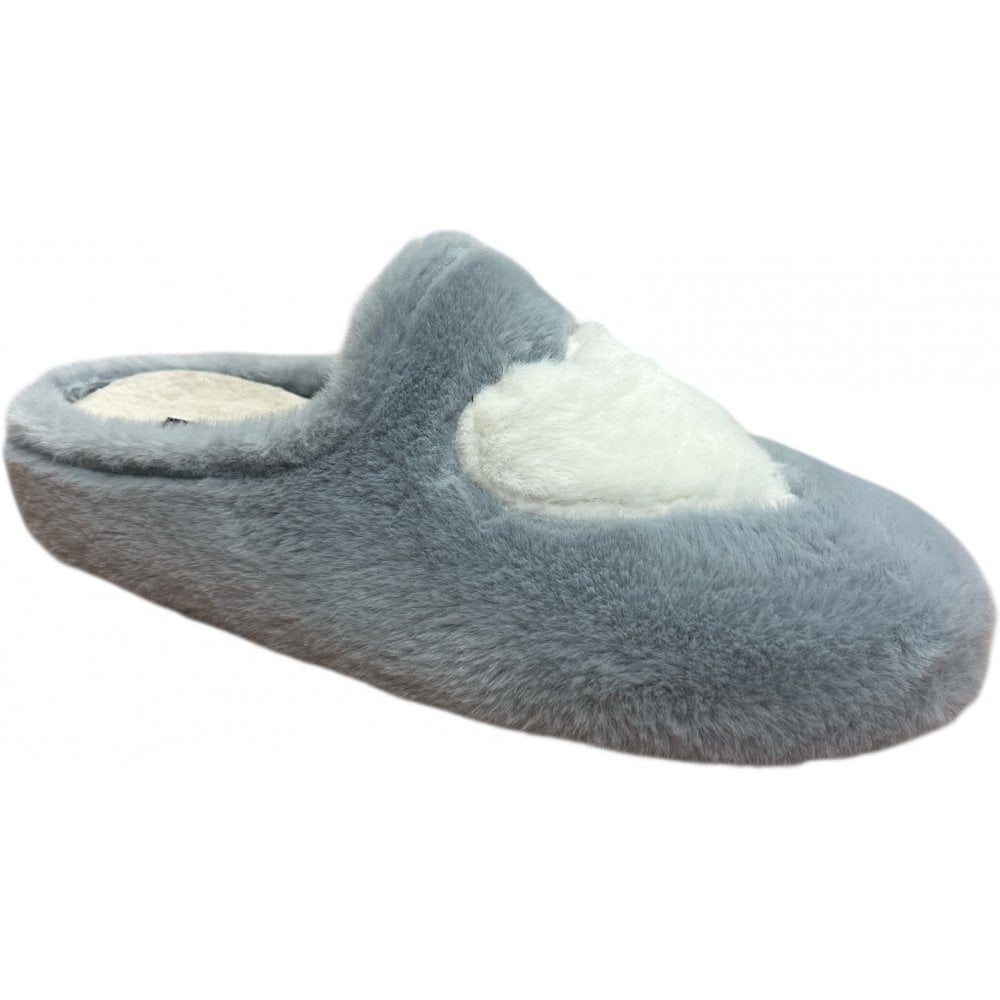 Lotus Amor Grey Mule Slippers