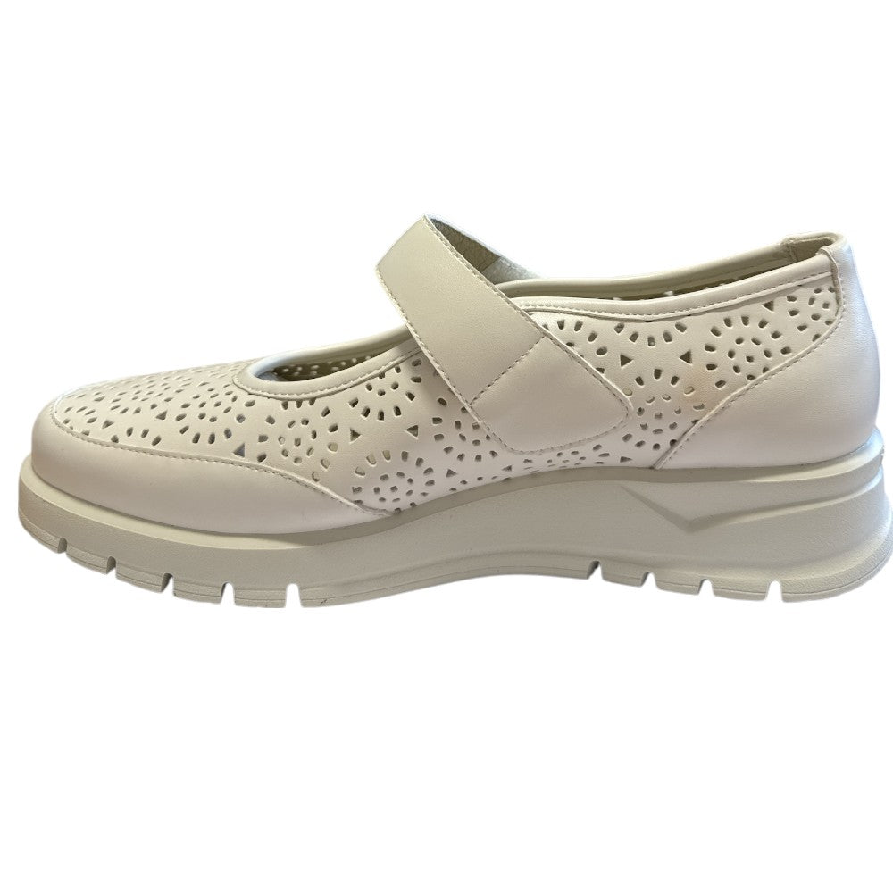 Pitillos 20.300 White Leather Velcro Strap Shoes