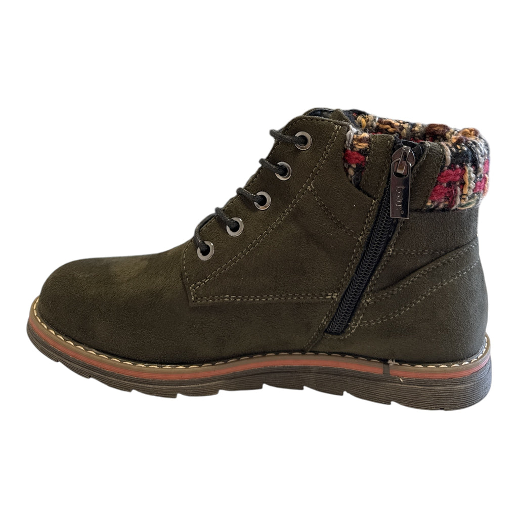 Lotus Sycamore Khaki Green  Ankle Boots