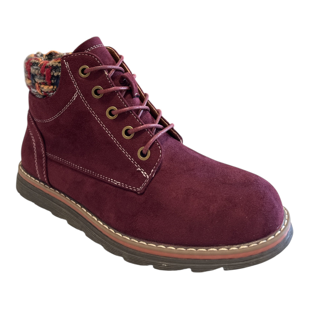Lotus Sycamore Burgundy Ankle Boots
