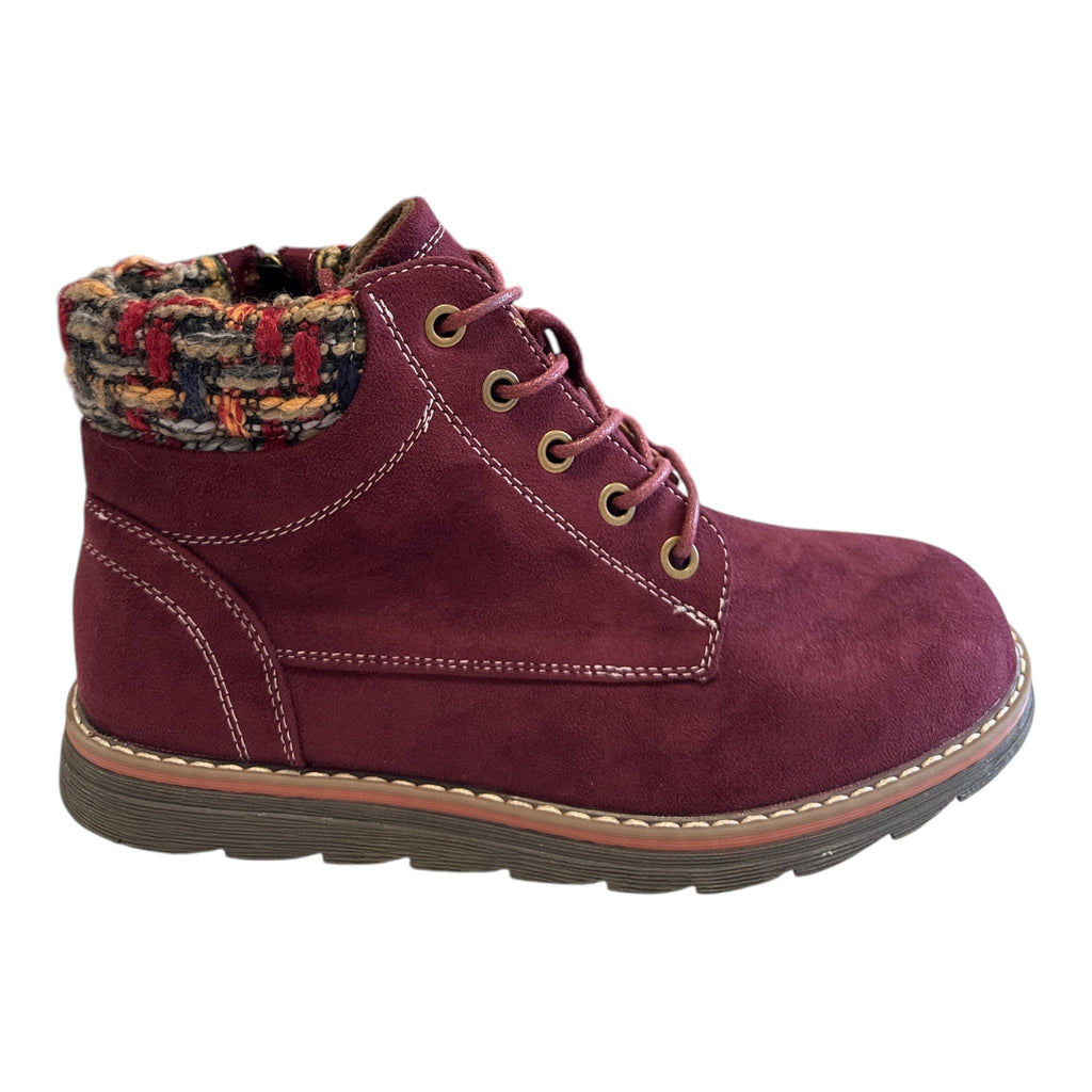 Lotus Sycamore Burgundy Ankle Boots
