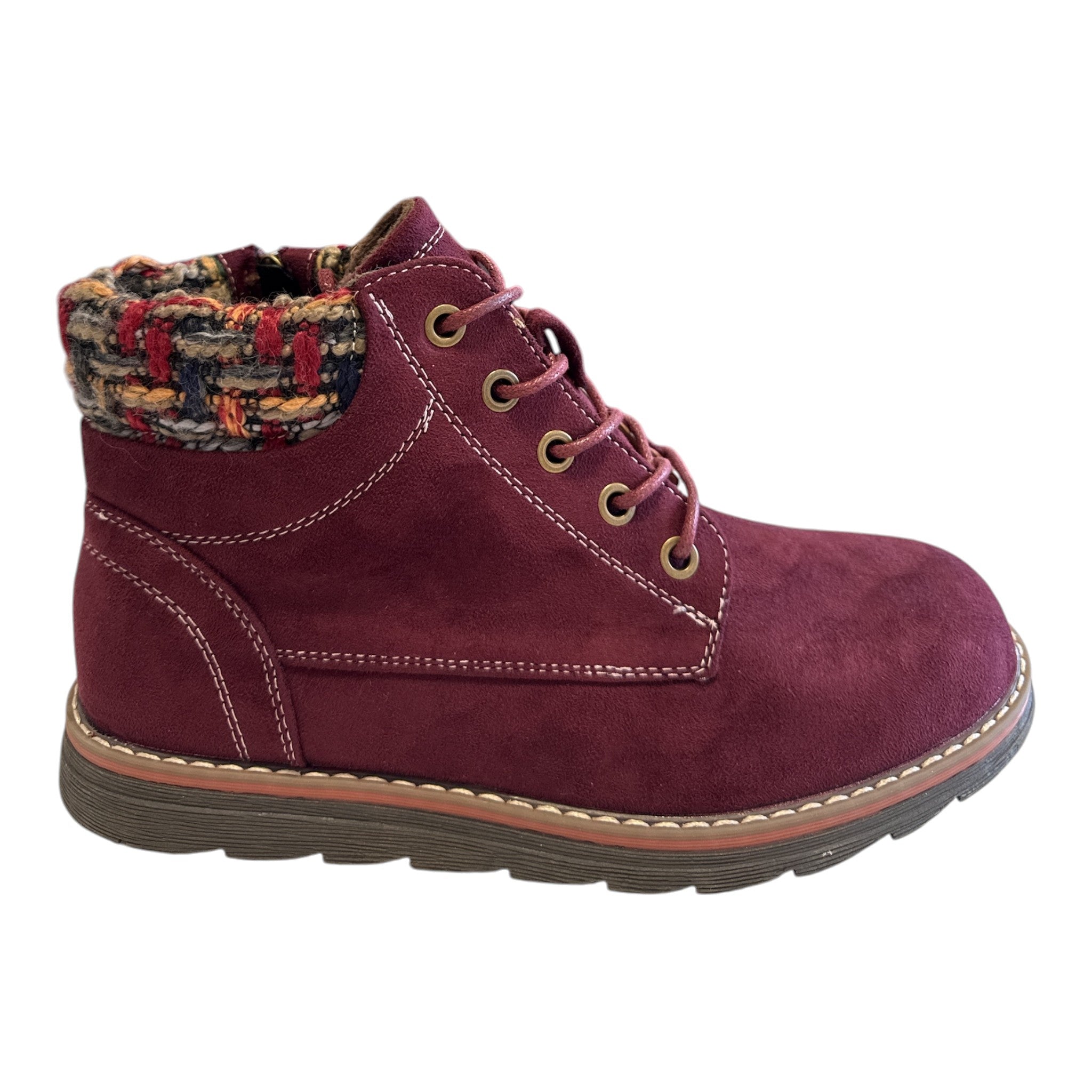 Lotus Sycamore Burgundy Ankle Boots