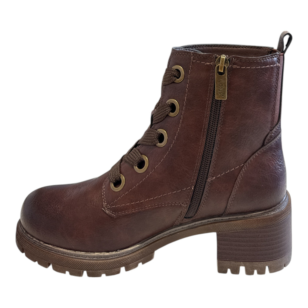 Lotus Brown Ankle Boots
