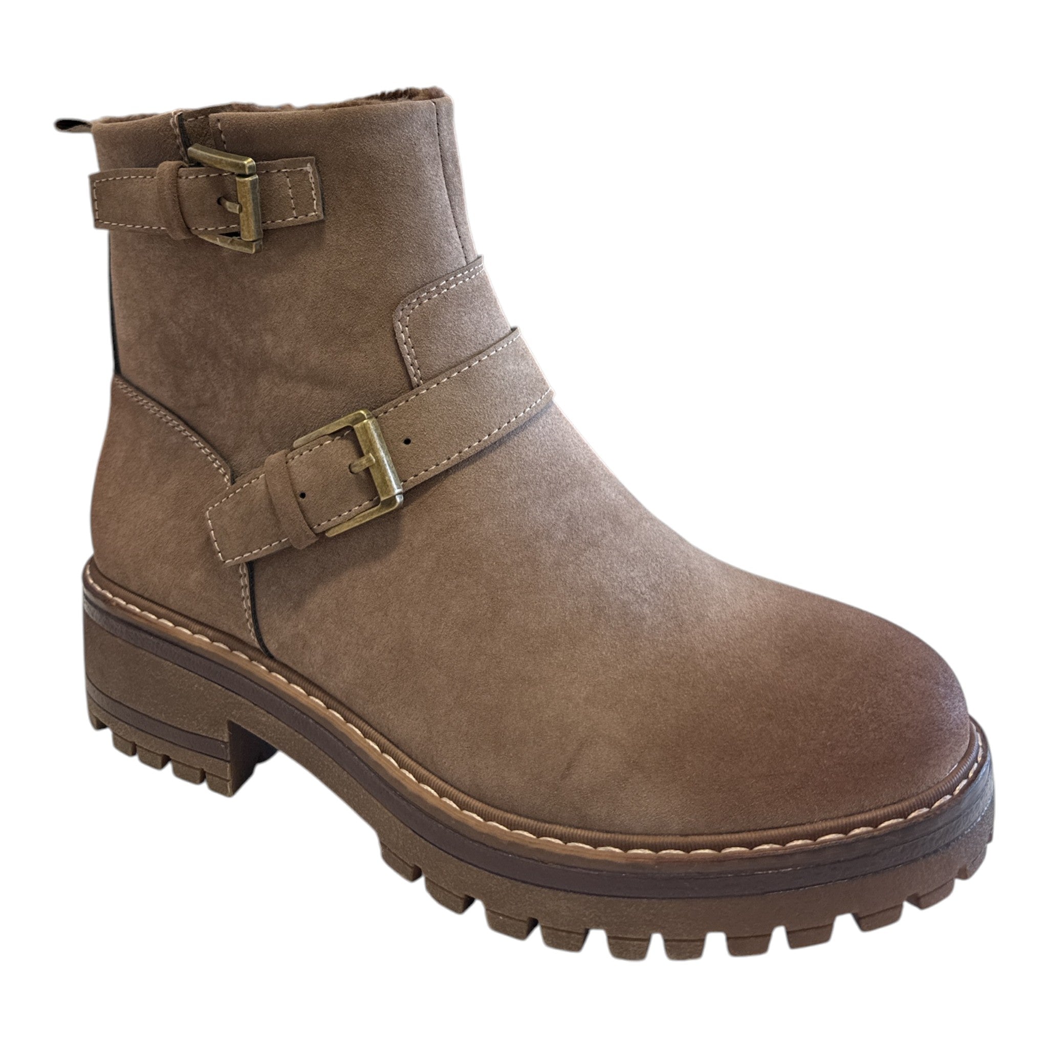 Lotus Taupe Ankle Boots