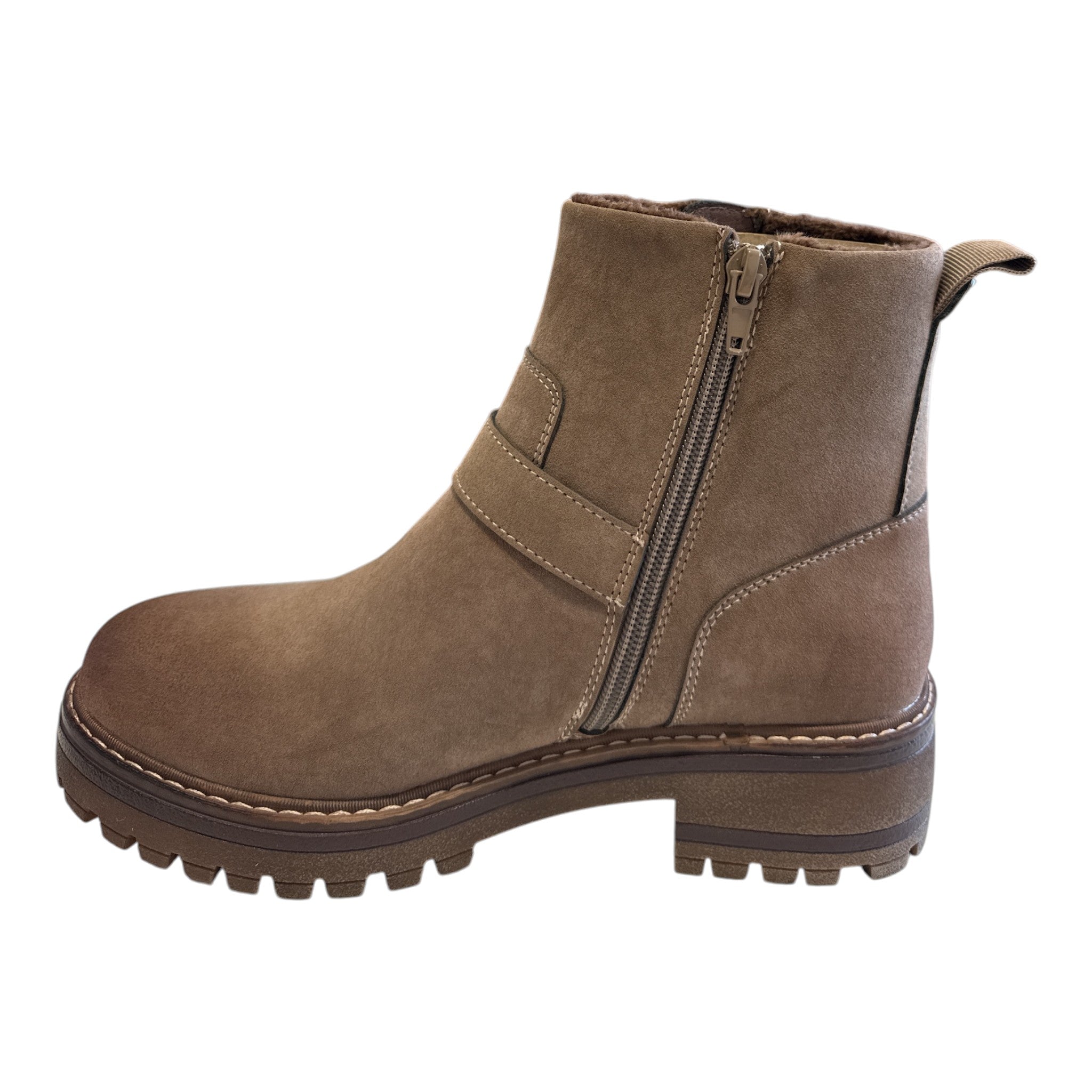 Lotus Taupe Ankle Boots