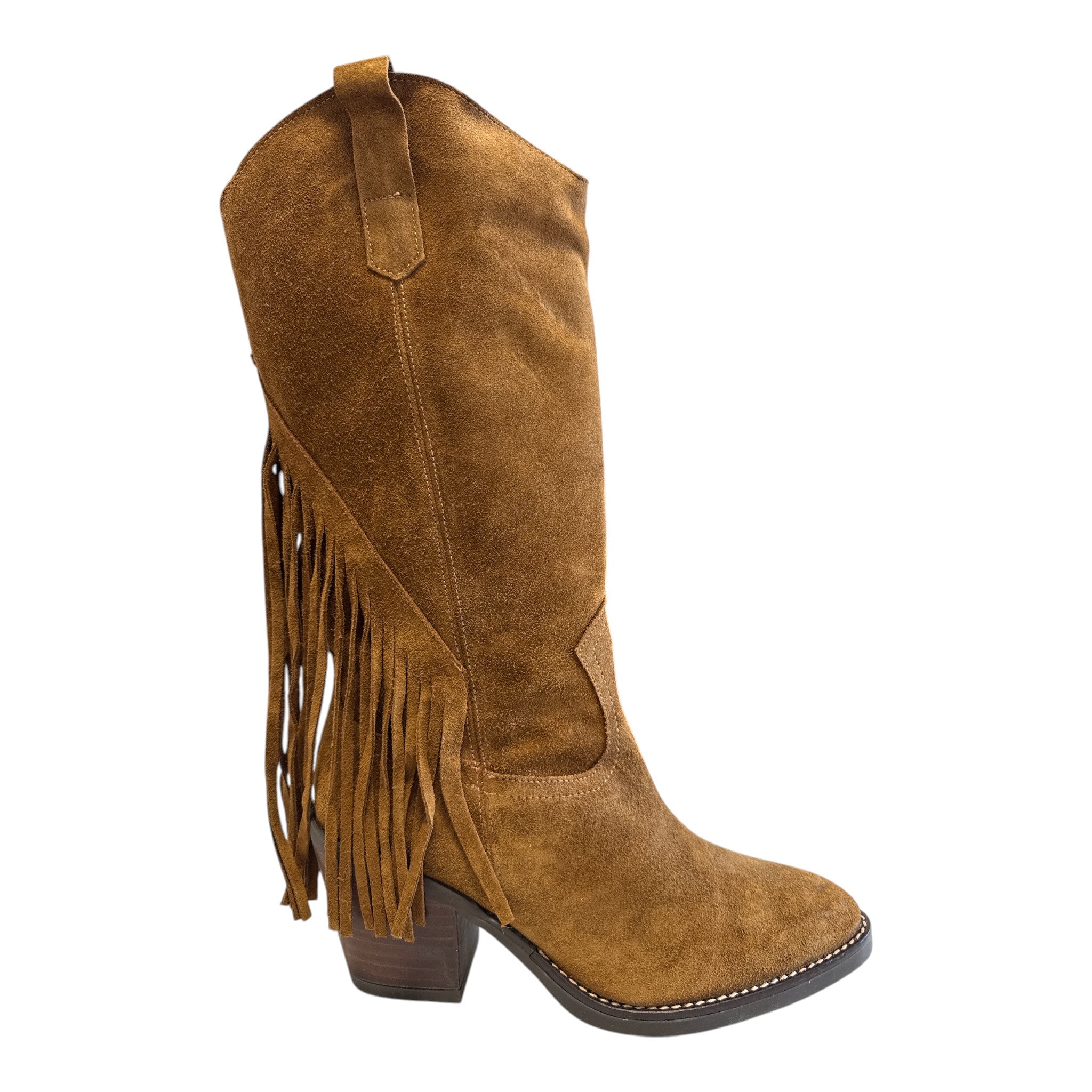 Pitillos Tan Suede Cowboy Boots 30520