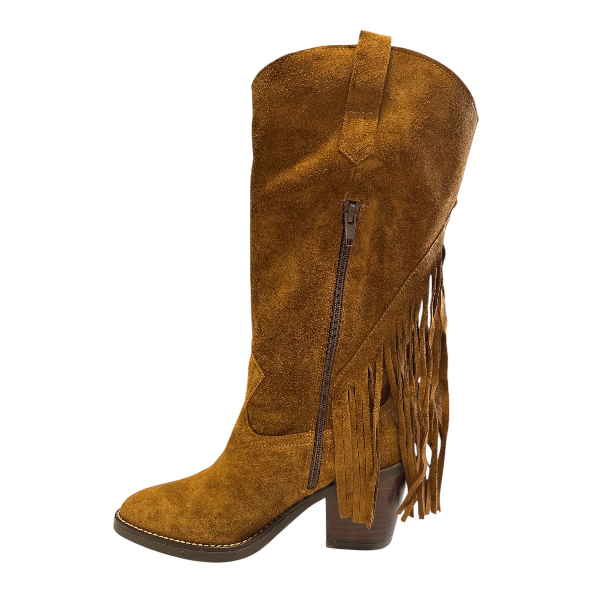 Pitillos Tan Suede Cowboy Boots 30520