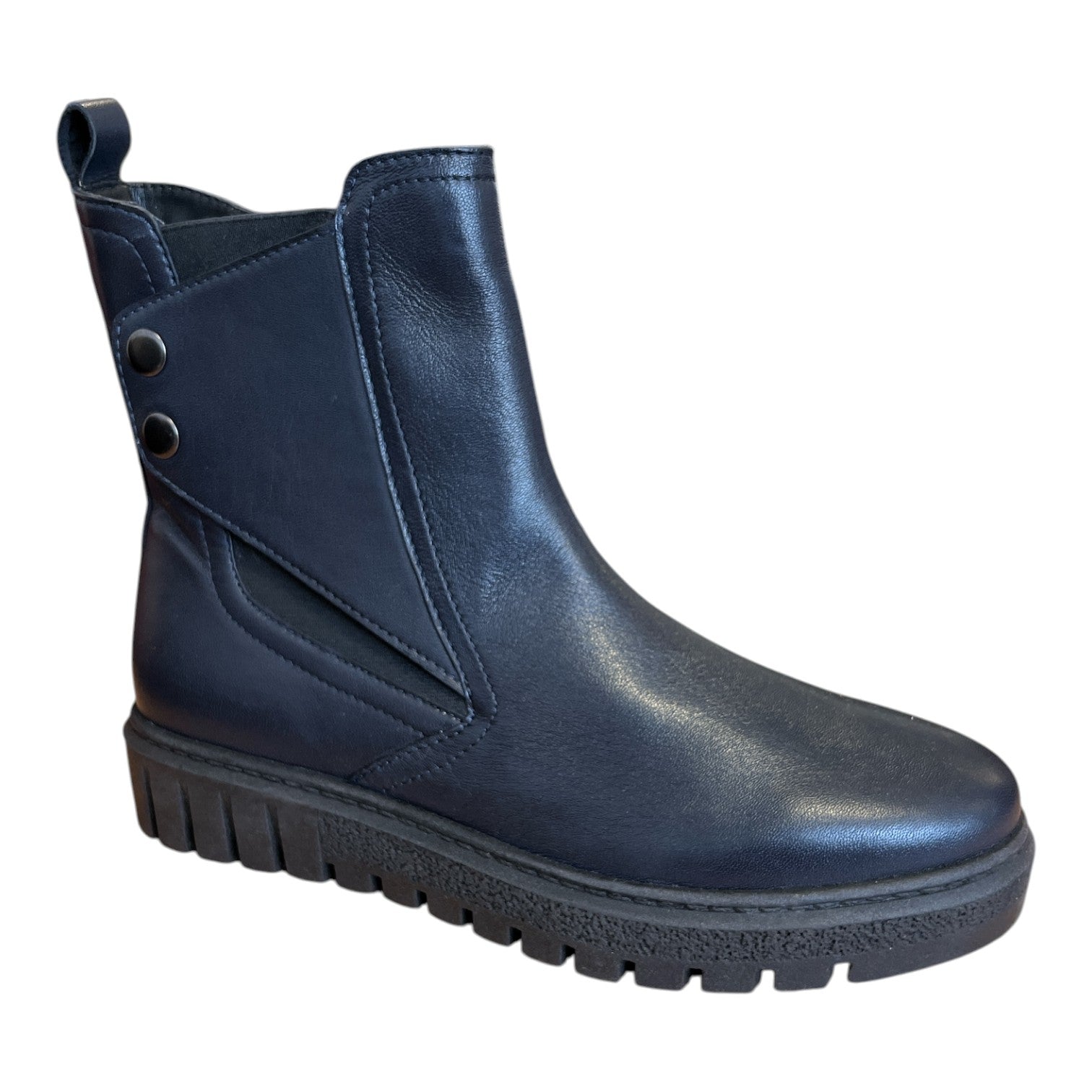 Lotus Kairo Navy Leather Ankle Boots