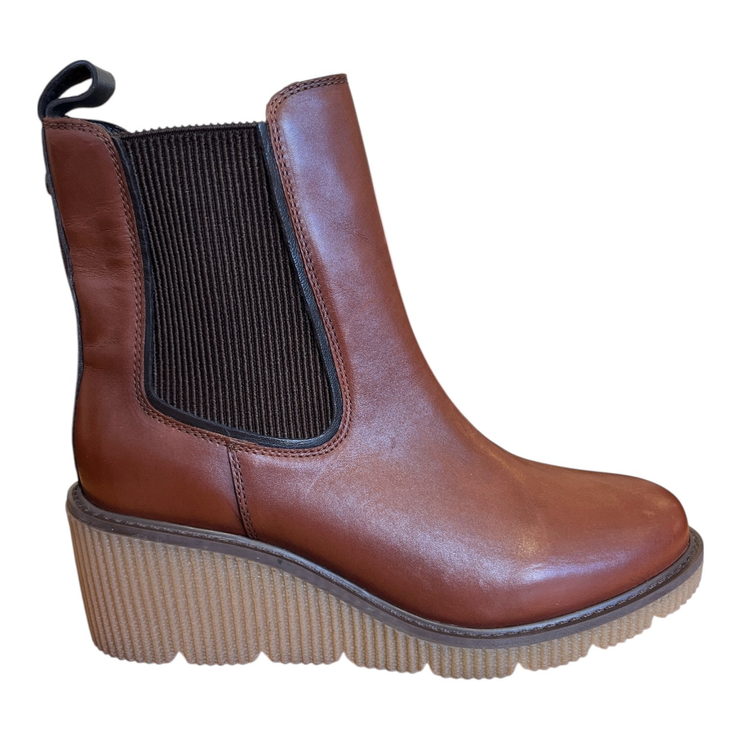 Lotus Lavania Tan Wedge Boots